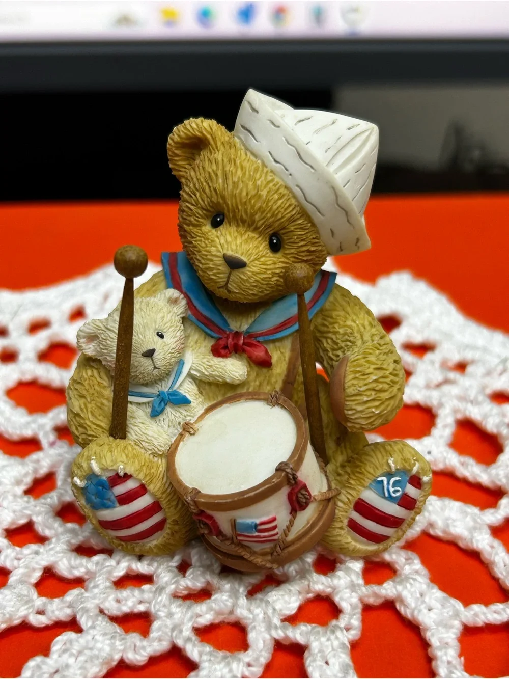 Cherished Teddies Gregory Drummer Figurine - 2-1/2” tall